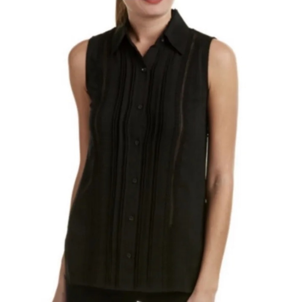 CAbi Jagger blouse black button down size small